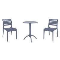 Ares Bistro Set with Octopus 24" Round Table Dark Gray S009160-DGR