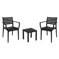 Artemis Conversation Set with Ocean Side Table Black S011066-BLA - 1