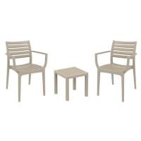 Artemis Conversation Set with Ocean Side Table Taupe S011066-DVR - 1