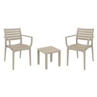 Artemis Conversation Set with Ocean Side Table Taupe S011066-DVR - 1