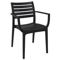 Artemis Bistro Set with Sky 24" Square Folding Table Black S011114-BLA - 1