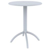 Artemis Bistro Set with Octopus 24" Round Table Silver Gray S011160-SIL - 3