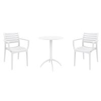Artemis Bistro Set with Octopus 24" Round Table White S011160-WHI - 1
