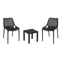 Air Conversation Set with Ocean Side Table Black S014066-BLA