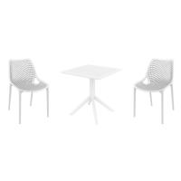 Air Dining Set with Sky 27" Square Table White S014108-WHI