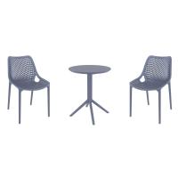 Air Bistro Set with Sky 24" Round Folding Table Dark Gray S014121-DGR