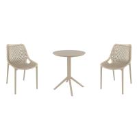 Air Bistro Set with Sky 24" Round Folding Table Taupe S014121-DVR