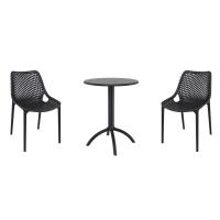 Air Bistro Set with Octopus 24" Round Table Black S014160-BLA - 1