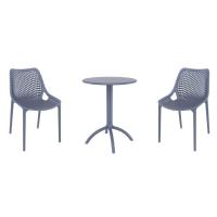 Air Bistro Set with Octopus 24" Round Table Dark Gray S014160-DGR - 1