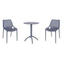 Air Bistro Set with Octopus 24" Round Table Dark Gray S014160-DGR - 1