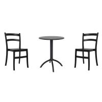 Tiffany Bistro Set with Octopus 24" Round Table Black S018160-BLA - 1