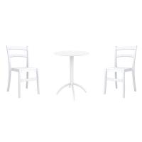 Tiffany Bistro Set with Octopus 24" Round Table White S018160-WHI - 1