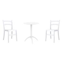 Tiffany Bistro Set with Octopus 24" Round Table White S018160-WHI - 1