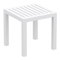 Pacific Balcony Set with Ocean Side Table White and Turquoise S023066-WHI-TRQ - 2