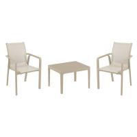 Pacific Balcony Set with Sky 24" Side Table Taupe S023109-DVR-DVR