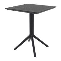 Pacific Bistro Set with Sky 24" Square Folding Table Black S023114-BLA-BLA - 3