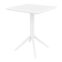 Pacific Bistro Set with Sky 24" Square Folding Table White S023114-WHI-WHI - 3