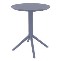 Pacific Bistro Set with Sky 24" Round Folding Table Dark Gray and Black S023121-DGR-BLA - 2