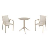 Pacific Bistro Set with Sky 24" Round Folding Table Taupe S023121-DVR-DVR