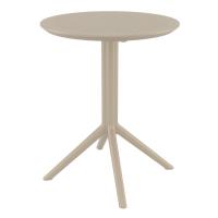 Pacific Bistro Set with Sky 24" Round Folding Table Taupe S023121-DVR-DVR - 2