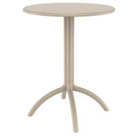 Pacific Bistro Set with Octopus 24" Round Table Taupe S023160-DVR-DVR - 2