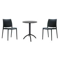 Maya Bistro Set with Octopus 24" Round Table Black S025160-BLA - 1