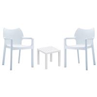 Diva Conversation Set with Ocean Side Table White S028066-WHI