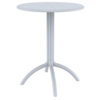 Diva Bistro Set with Octopus 24" Round Table Silver Gray S028160-SIL - 2