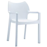 Diva Bistro Set with Octopus 24" Round Table White S028160-WHI - 2