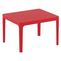 Bloom Conversation Set with Sky 24" Side Table Red S048109-RED - 2