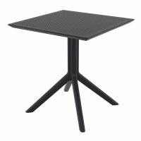 Vita Dining Set with Sky 27" Square Table Black S049108-BLA - 2