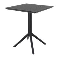Vita Bistro Set with Sky 24" Square Folding Table Black S049114-BLA - 2