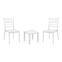 Josephine Conversation Set with Ocean Side Table White S050066-WHI