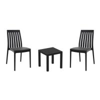 Soho Conversation Set with Ocean Side Table Black S054066-BLA