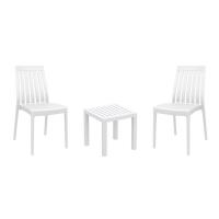 Soho Conversation Set with Ocean Side Table White S054066-WHI-