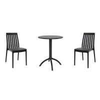 Soho Bistro Set with Octopus 24" Round Table Black S054160-BLA - 1