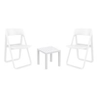 Dream Conversation Set with Ocean Side Table White S079066-WHI