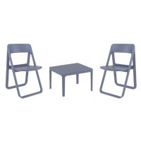 Dream Conversation Set with Sky 24" Side Table Dark Gray S079109-DGR