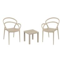 Mila Conversation Set with Ocean Side Table Taupe S085066-DVR-