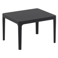 Mila Conversation Set with Sky 24" Side Table Black S085109-BLA - 2