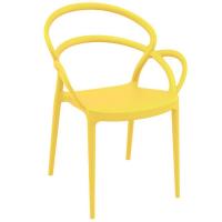 Mila Conversation Set with Sky 24" Side Table Yellow S085109-YEL - 1