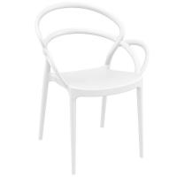 Mila Bistro Set with Sky 24" Square Folding Table White S085114-WHI - 1