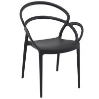 Mila Bistro Set with Octopus 24" Round Table Black S085160-BLA - 1