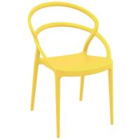 Pia Conversation Set with Sky 24" Side Table Yellow S086109-YEL - 1