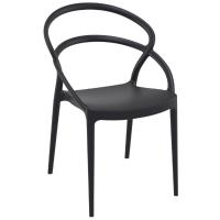 Pia Bistro Set with Sky 24" Round Folding Table Black S086121-BLA - 1