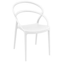 Pia Bistro Set with Sky 24" Round Folding Table White S086121-WHI - 1