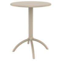 Pia Bistro Set with Octopus 24" Round Table Taupe S086160-DVR - 2