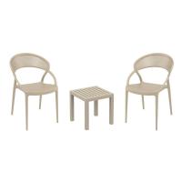 Sunset Conversation Set with Ocean Side Table Taupe S088066-DVR