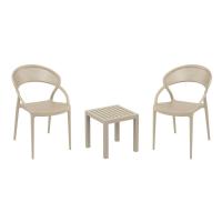 Sunset Conversation Set with Ocean Side Table Taupe S088066-DVR