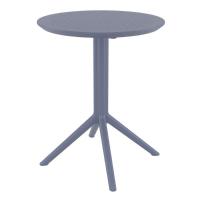 Sunset Bistro Set with Sky 24" Round Folding Table Dark Gray S088121-DGR - 2